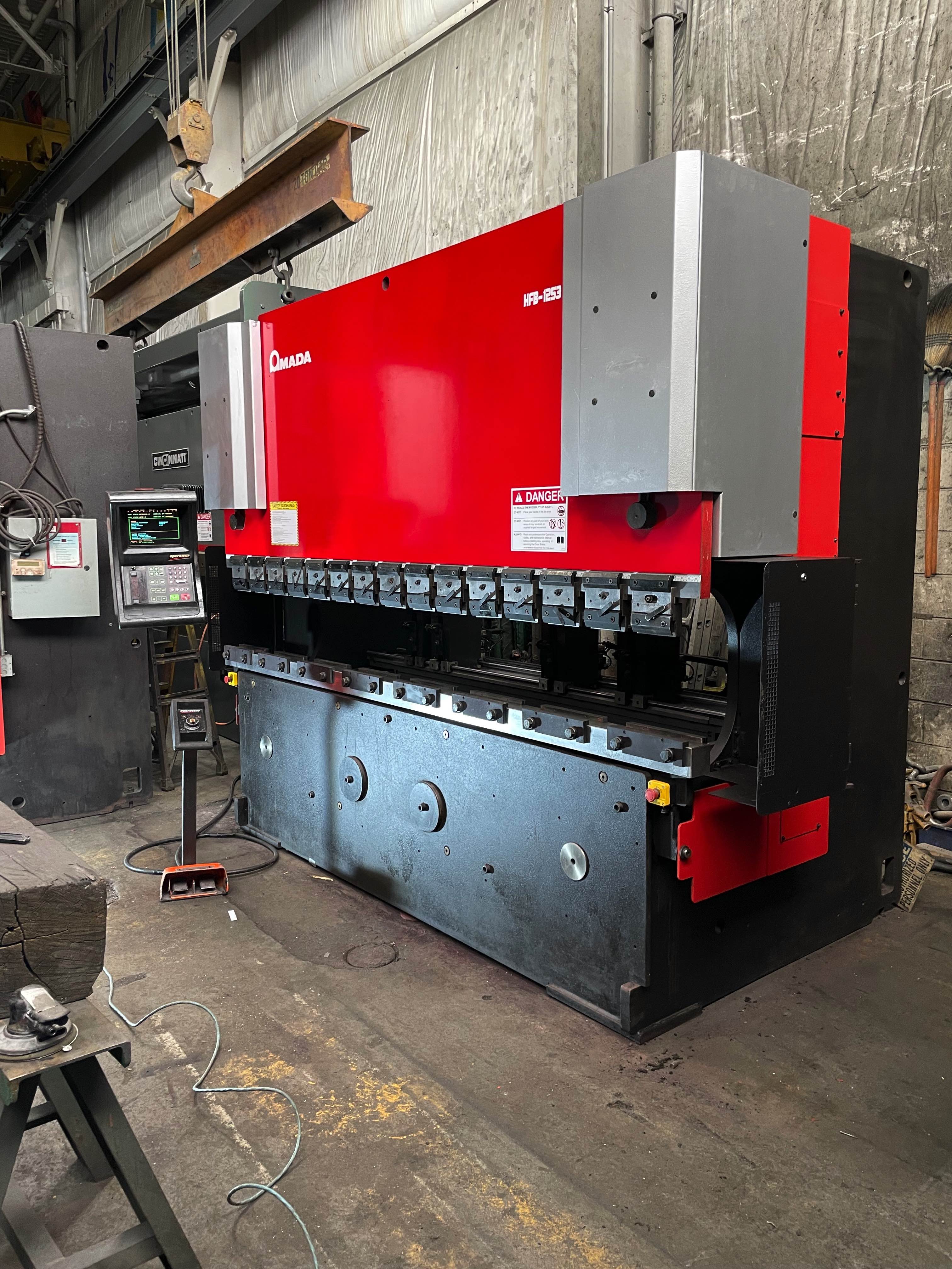 Press Brake 138 Ton X 10' Amada Model HFB 1253 CNC Press Brake